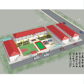 鄭州最優(yōu) 員工宿舍鳥瞰圖設(shè)計(jì)