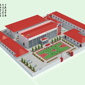 鄭州最優(yōu) 學(xué)校校區(qū)鳥瞰圖設(shè)計(jì)