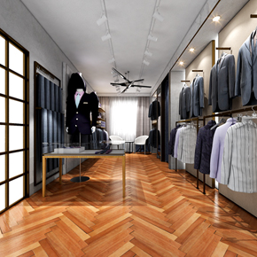 鄭州最優(yōu) 簡約服裝店設(shè)計(jì)效果圖